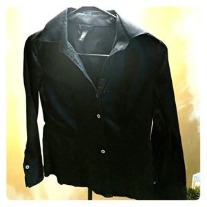 Banana Republic Black Button Shirt Size Petite XS